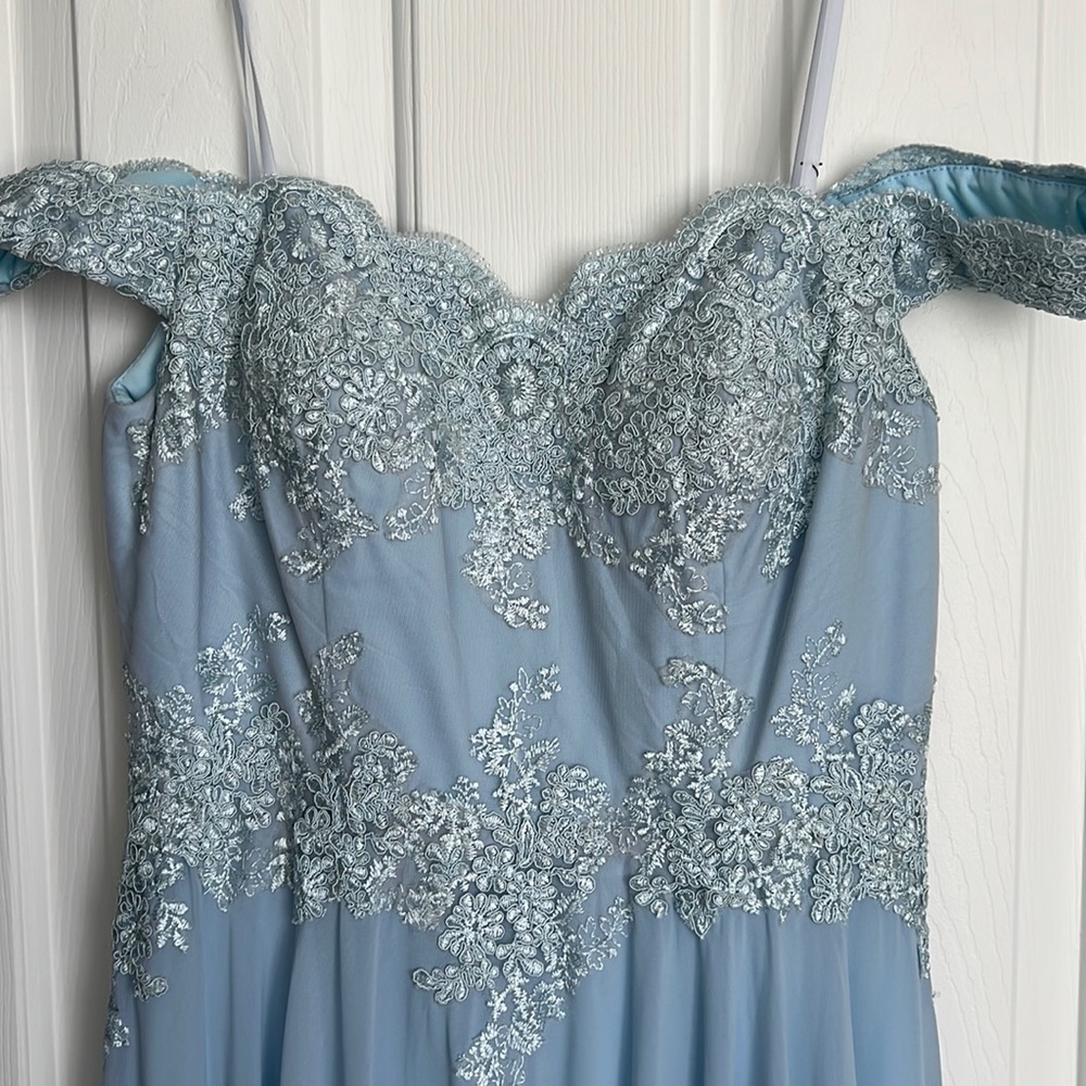 Prom dress or bridesmaid dress- Paris blue